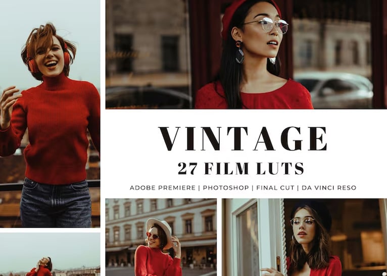 27 VINTAGE FILM LUTs