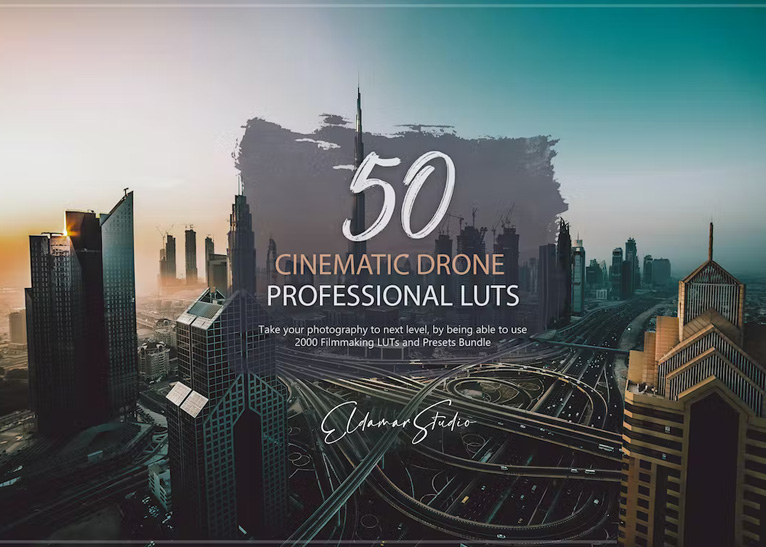 50 Cinematic Drone LUTs and Presets Pack