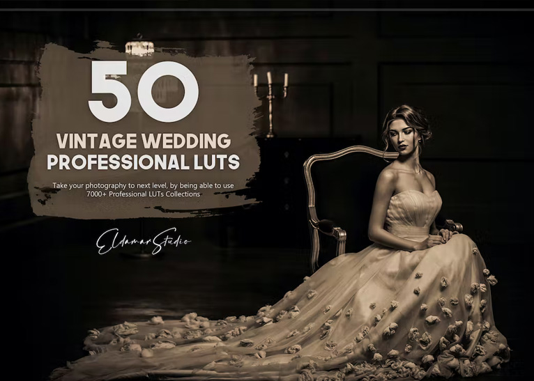 50 Vintage Wedding LUTs Pack