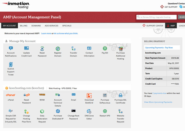 Account Management Panel