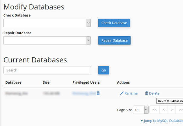 Delete Database