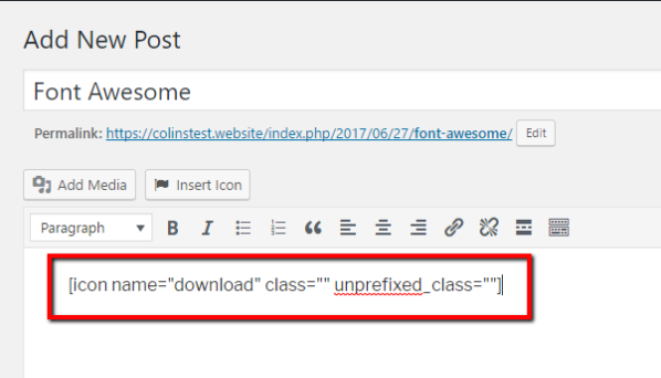 Add Font Awesome Icons to WordPress