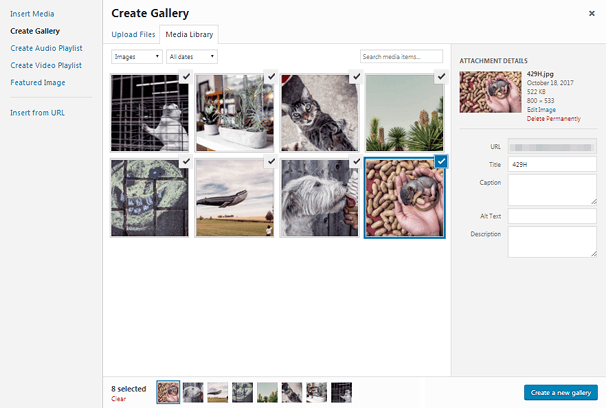 Create a New Gallery