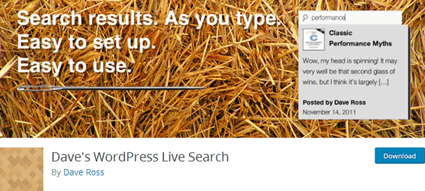 Dave's WordPress Live Search WordPress Plugin