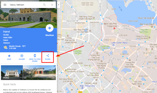 embed google maps regular location