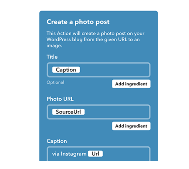 displaying instagram pics on wp blog